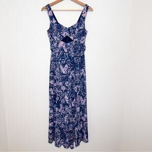 Rebecca Taylor Purple Floral Jumpsuit